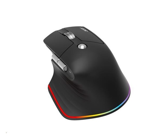 ACER bezdrátová myš Easy Fit Mouse,ergonomická,4000dpi,6 tlačítek,RGB,10m dosah,USB-C,BT,Black