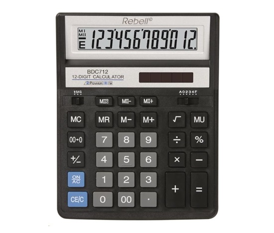REBELL kalkulačka - RE-BDC712BK BX
