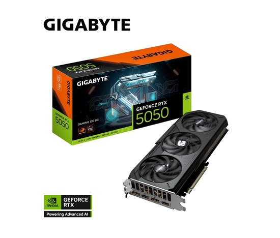GIGABYTE VGA NVIDIA GeForce RTX 5050 GAMING OC 8G, 8G GDDR6, 2xDP, 2xHDMI