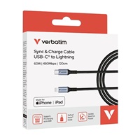 VERBATIM Kabel Sync & Charge, USB-C na Lightning, 120cm