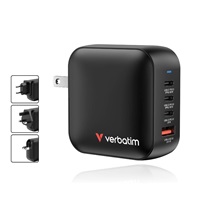 VERBATIM GaN Nabíječka Mini GaN 100W, 3xUSB-C, 1x USB-A, černá