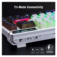 ASUS Klávesnice ROG Azoth X, Mechanická, Bezdrátová BT, RF 2.4GHz, US, bílá