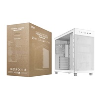ASUS case PRIME AP303 TG WHITE, ATX, průhledná bočnice,1x120mm, bílá