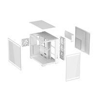 ASUS Case A32 PLUS TG ARGB, ATX, Průhledná bočnice, 4x 120mm ARGB Fan, Bílá