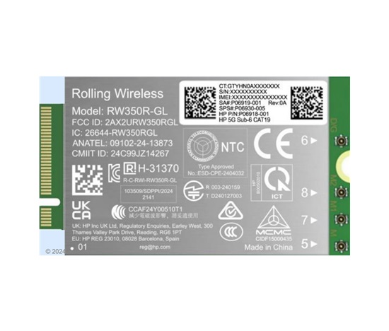 HP 5G Solution WWAN(EB 8 G1i/G1a, EB X G1i, ZB 8 G1i/G1a, ZB Fury G1i, ZB X G1i)