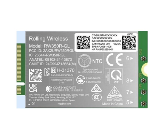 HP 4G LTE-Advanced Pro (Cat 19) WWAN (EB 8 G1i/G1a, EB X G1i, ZB 8 G1i/G1a)