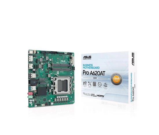 ASUS MB Sc AM5 PRO A620AT-CSM, AMD A620A, 2xDDR5 SODIMM, 1xHDMI, 1xDP, 1xLVDS, Thin Mini-ITX
