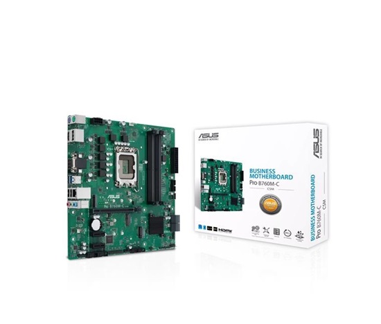 BAZAR - ASUS MB Sc LGA1700 PRO B760M-C-CSM, Intel B760, 4xDDR5, 2xDP, 1xHDMI, 1xVGA, mATX (Bez příslušenství)