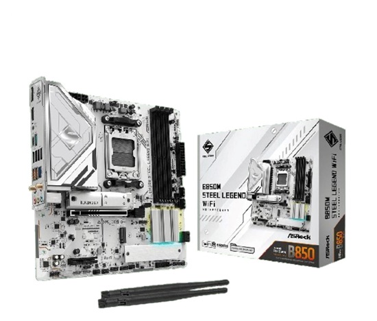 ASRock MB Sc AM5 B850M Steel Legend WiFi, AMD B850, 4xDDR5, 1xDP, 1xHDMI, WiFi, mATX