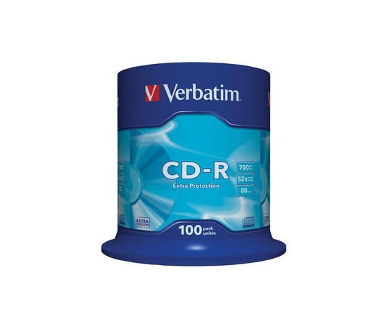 VERBATIM CD-R(100-Pack)Spindle/EP/DL/48x/700MB