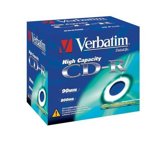 VERBATIM CD-R(10-Pack)Jewel/EP/DL/40x/90min/800MB