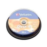 VERBATIM DVD-R(10-Pack)Spindle/General Retail/16x/4.7GB