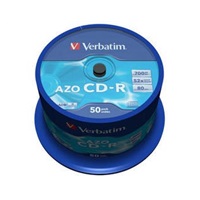 VERBATIM CD-R AZO (50-Pack)Spindle/Crystal/DLP/52x/700MB