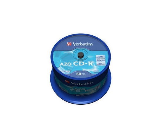 VERBATIM CD-R AZO (50-Pack)Spindle/Crystal/DLP/52x/700MB