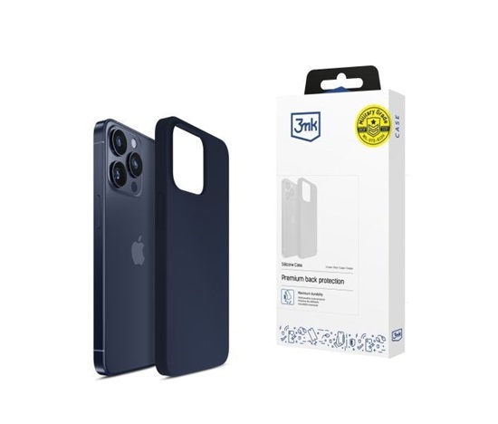 3mk Silicone Case pro Apple iPhone 15 Pro   Dark Navy