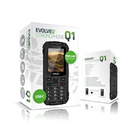 EVOLVEO StrongPhone Q1, vodotěsný odolný Dual SIM telefon, černý