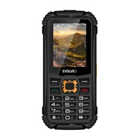 EVOLVEO StrongPhone Q1, vodotěsný odolný Dual SIM telefon, černo-oranžový