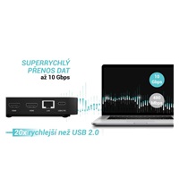 i-tec USB-C Dual HDMI Docking Station, Power Delivery 100W