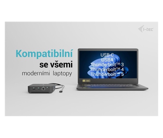 i-tec USB-C DP Dual HDMI Docking Station, PD 100W + Universal Charger 100W
