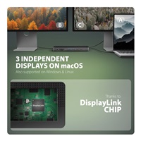 AXAGON HMC-DL-KVM, stacja dokująca DisplayLink, USB 10Gbps, HDMI + DP 4K/60Hz, RJ-45, SD/microSD, audio, PD 100 W, KVM