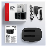 AXAGON ADSA-SC, stacja dokująca USB-C 5Gbps dla 2× SATA 6G 2.5"/3.5" SSD/HDD z funkcją klonowania