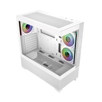 Cooler Master case Elite 690 Wood, ATX, Průhledná bočnice, 3x 120mm ARGB Fan, Bílá