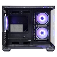 Cooler Master case Elite 481 Wood, mATX, Průhledná bočnice, 3x 120mm ARGB Fan, Černá