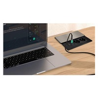 Solight vestavný blok zásuvek s posuvným krytem, 2 zásuvky, HDMI, USB A+C 20W PD, 2m, stříbrný