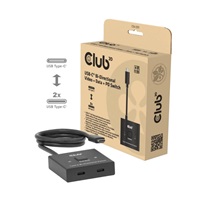 Club3D Switch, USB-C na 2xUSB-C Oboustranný 2v1, 8K60Hz, 4K120Hz, PD 100W