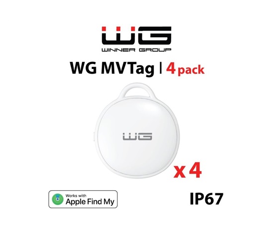 WG - 4x Lokátor s podporou Apple Find My, MVTag, bílá