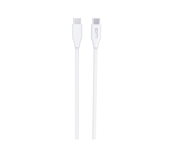WG - Datový kabel Type-C na Type-C, 1,5 metrů, 5A, 120W, bílá