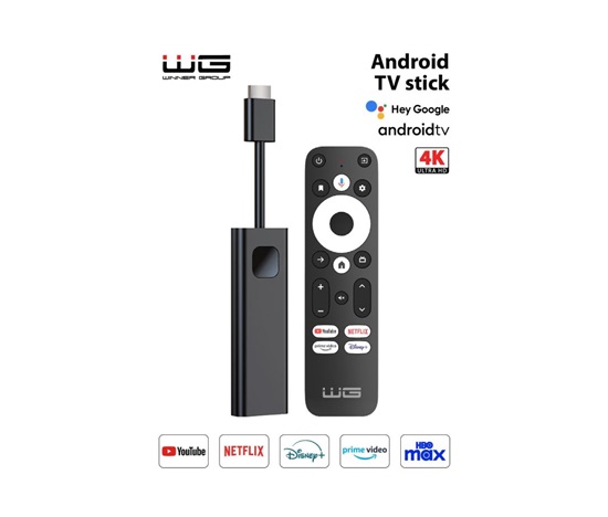 WG - WG Smart TV Stick 4K s Androidem, černá