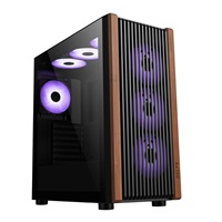 1stCOOL skříň G6 Noble, Mid Tower, ATX, AU, Průhledná Bočnice, 4x 120mm ARGB Fan, Černá