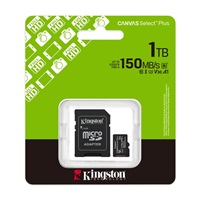 Kingston MicroSDXC karta 1TB Canvas Select Plus, U3, V30, A1, SD Adaptér