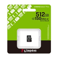 Kingston MicroSDXC karta 512GB Canvas Select Plus, U3, V30, A1