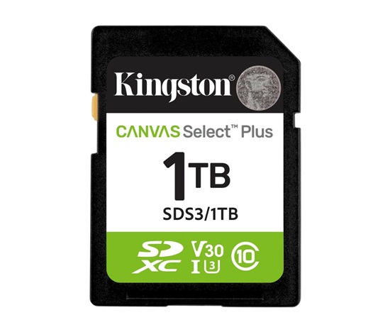 Kingston SDXC karta 1TB Canvas Select Plus, U1, V10, A1