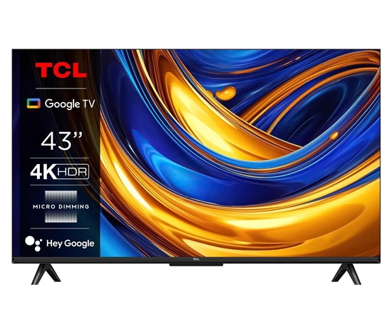TCL P655 43" TV, 4K Ultra HD, HDR, WiFi, Bluetooth, Chromecast, Miracast, Dolby Digital, Google TV