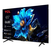 TCL 65" TV, QLED, 4K Ultra HD, HDR, Google TV, LAN, Wi-Fi, HDMI, Chromecast, Miracast, AirPlay