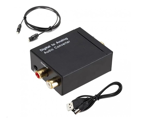 WG - Převodník digitálního signálu na analog - RCA L/R 3,5 mm, black
