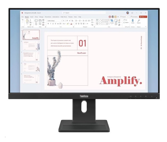 LENOVO LCD E24-40 - 23.8",IPS,16:9,1920x1080,100Hz,250cd/m2,1300:1,4ms(GtG),VGA,DP,HDMI,Repro,Pivot