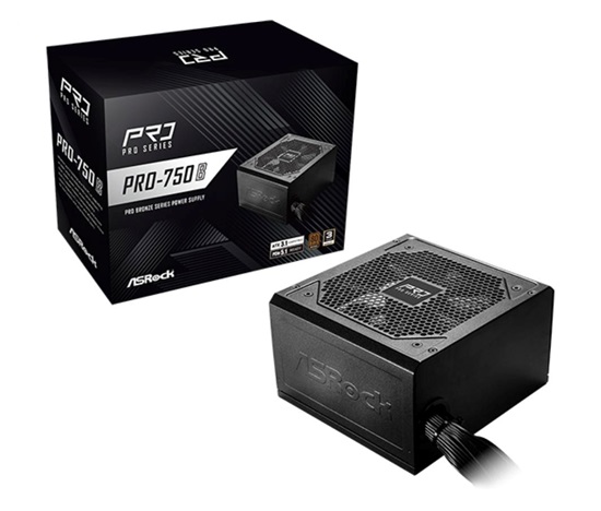 ASROCK zdroj PRO-750B, 750W, 80Plus Bronze, 120 mm, ATX 3.1