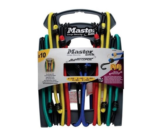 Master Lock Upínací gumy s háčky  (10 ks / balení)