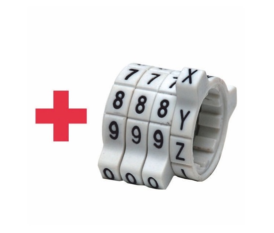 Master Lock SET Kombinační visací zámek horizontální   ( balení / 4 blistry)