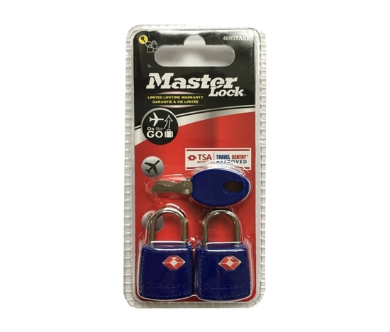 Master Lock SET Visacích zámků  TSA ( balení / 4 blistry)