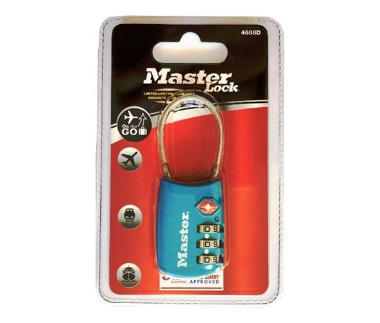 Master Lock SET Visací kombinační zámek  TSA ( balení / 4 blistry)