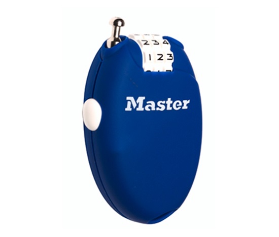 Master Lock Zatahovací kabelový zámek 4603EURD  - modrý