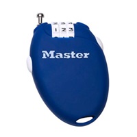 Master Lock Zatahovací kabelový zámek 4603EURD  - modrý