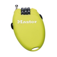 Master Lock Zatahovací kabelový zámek 4603EURD  - zelený