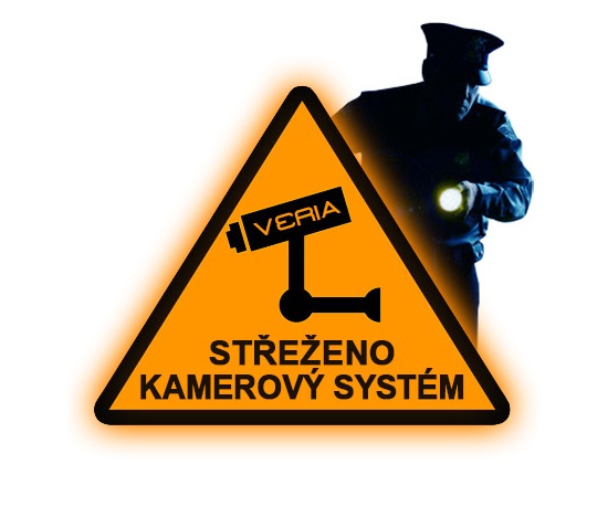 Veria Reflexní výstražná samolepka - kamerový systém