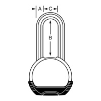 Master Lock Pochromovaný visací zámek -  Excell - 64mm